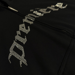 SPARKLE ZIP HOODIE BLACK