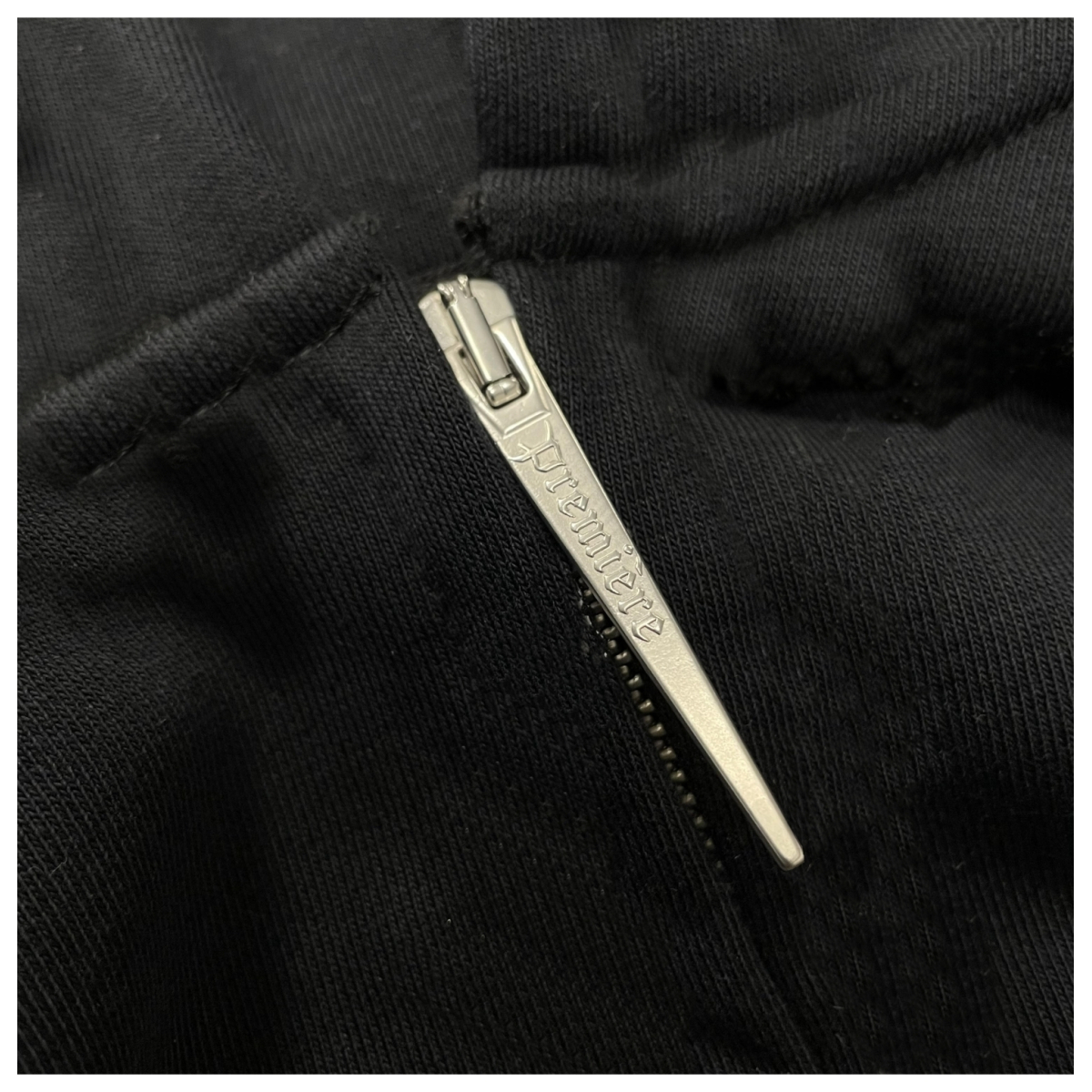 SPARKLE ZIP HOODIE BLACK