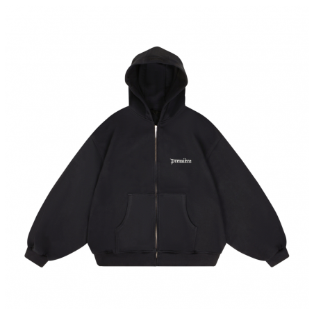 LOGO ZIP HOODIE BLACK
