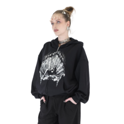 SHELL ZIP HOODIE BLACK