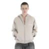 LOGO ZIP HOODIE BEIGE