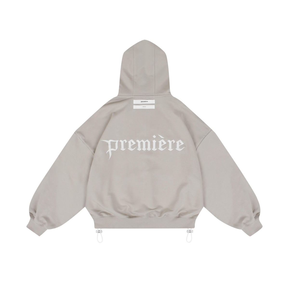 LOGO ZIP HOODIE BEIGE