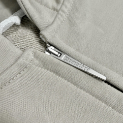 LOGO ZIP HOODIE BEIGE
