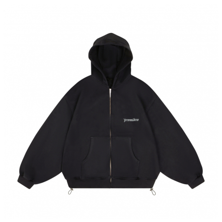 BASIC ZIP HOODIE BLACK
