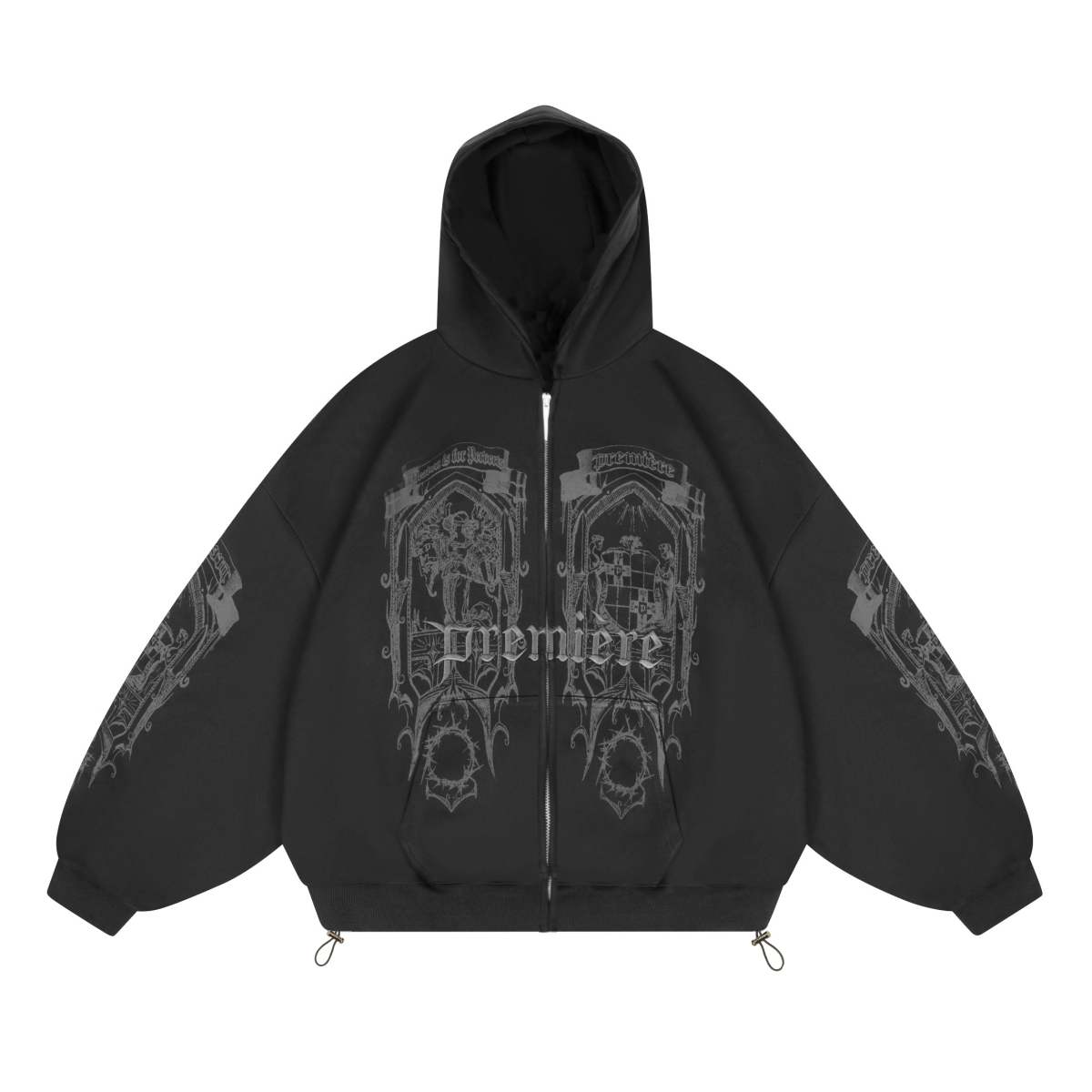 ANGEL ZIP HOODIE BLACK