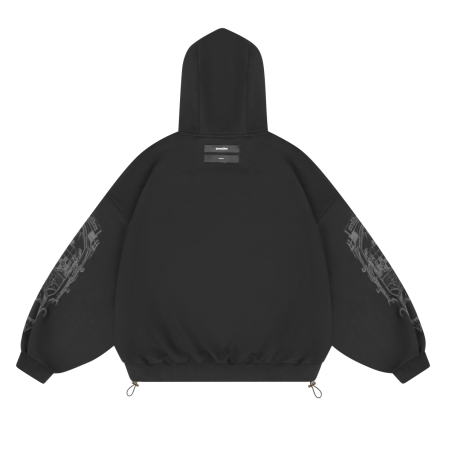 ANGEL ZIP HOODIE BLACK