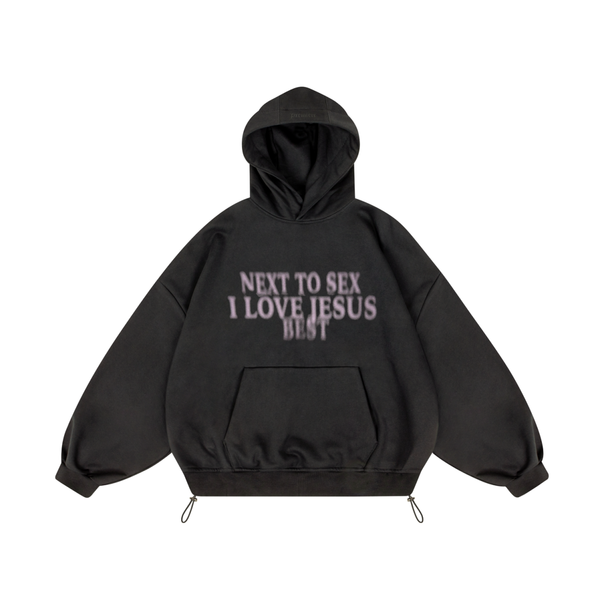 JESUS HOODIE PURPLE BLACK