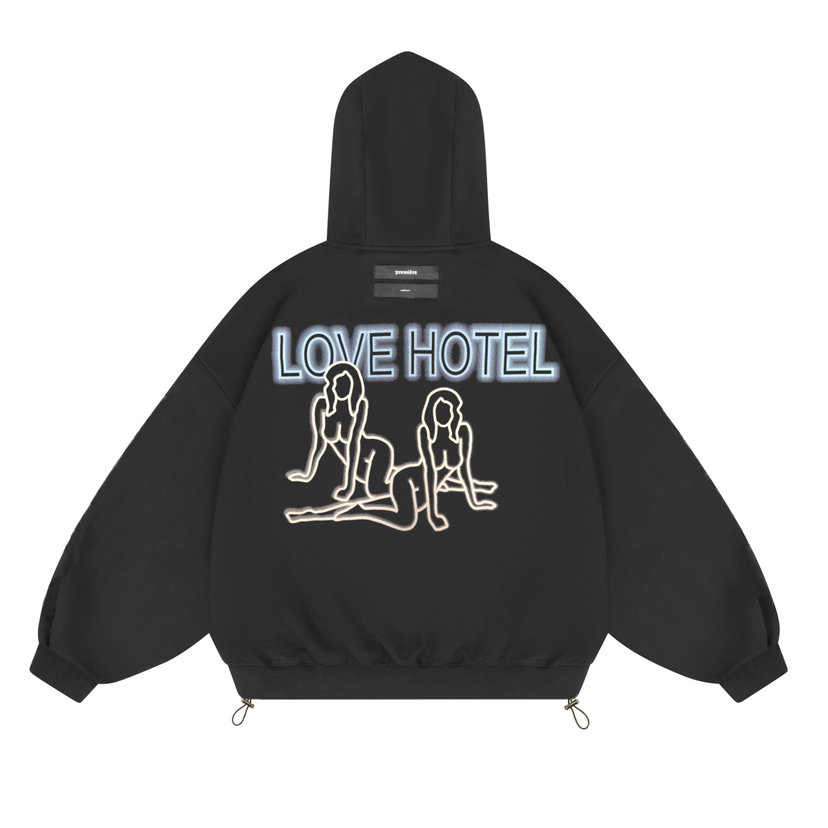 LOVE ZIP HOODIE BABY BLUE