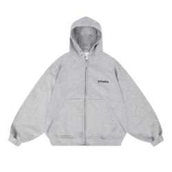 BASIC ZIP HOODIE GREY