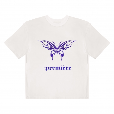 BUTTERFLY TEE COBALT OFF-WHITE