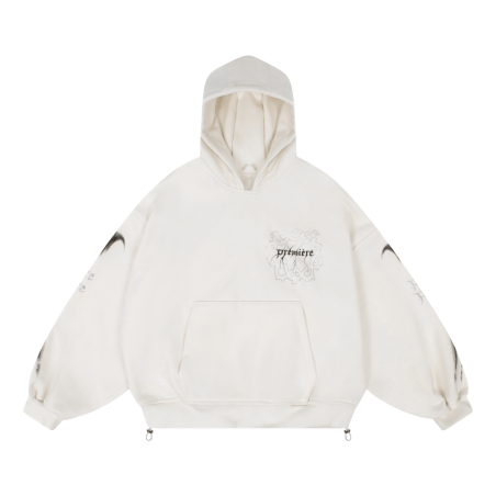 BAT 600GSM HOODIE OFF-WHITE