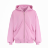 HELIX ZIP HOODIE BABY PINK