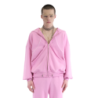 HELIX ZIP HOODIE BABY PINK