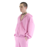 HELIX ZIP HOODIE BABY PINK