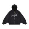 STRANGER ZIP HOODIE BLACK