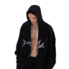 STRANGER ZIP HOODIE BLACK