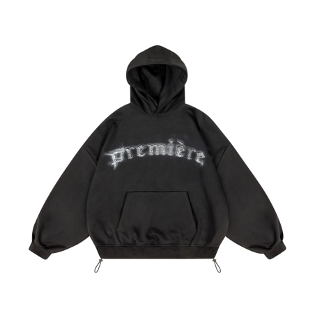 FRONT LINE HOODIE BLACK