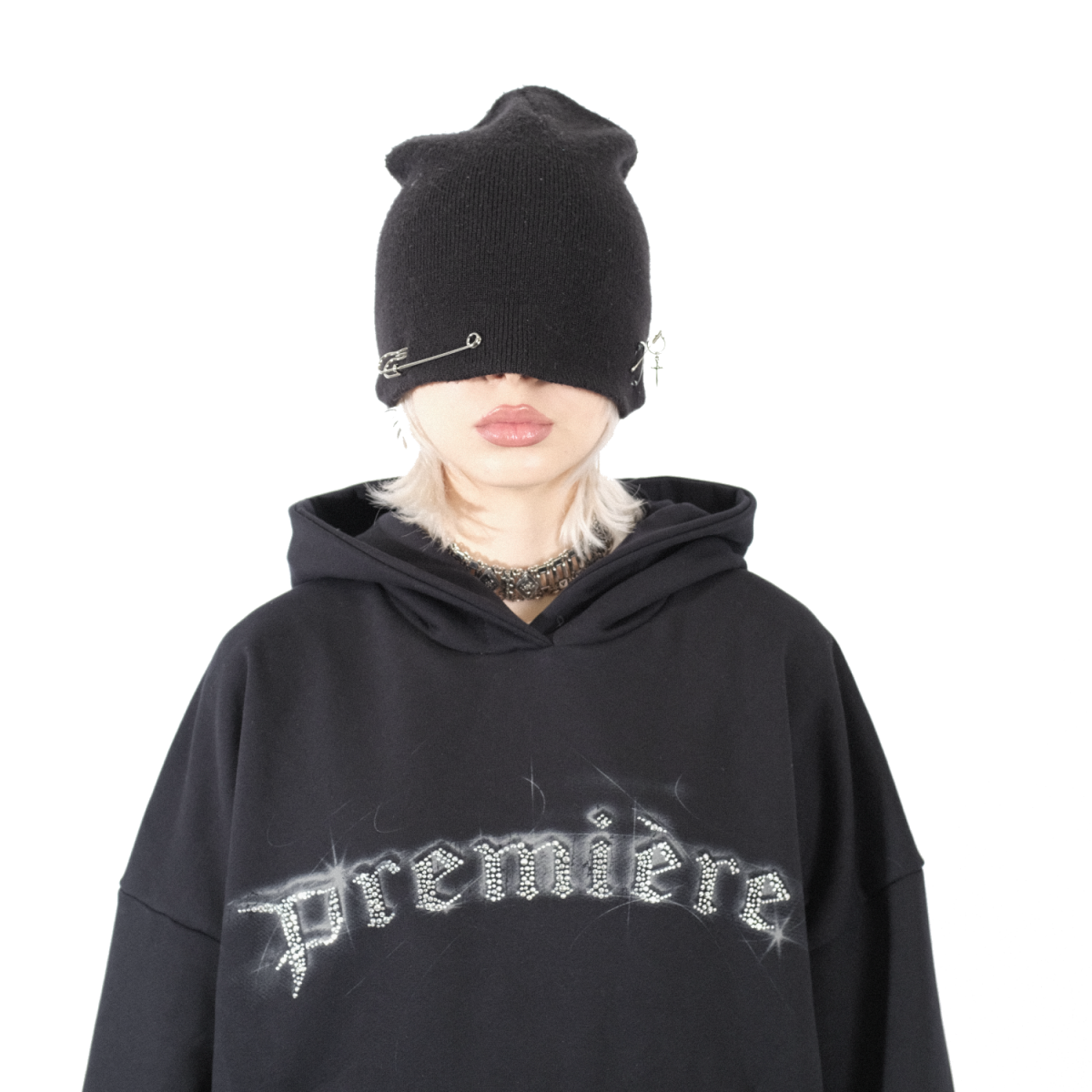 FRONT LINE HOODIE BLACK