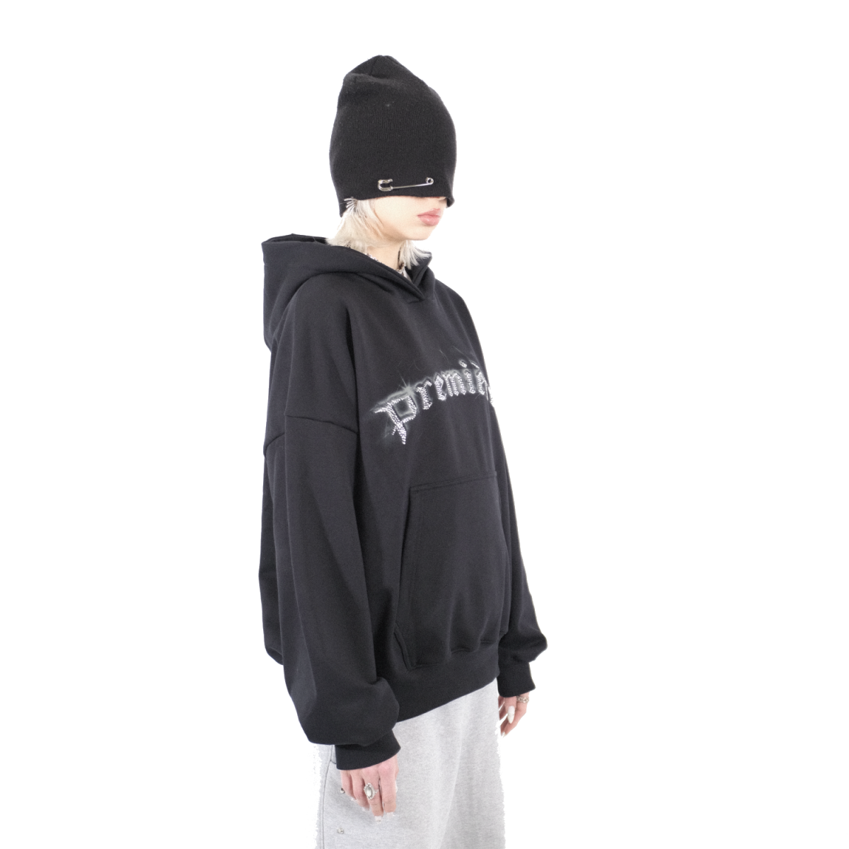 FRONT LINE HOODIE BLACK