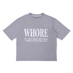 WHORE TEE GREY