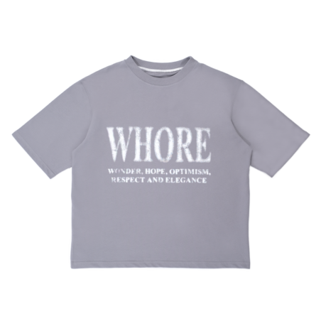 WHORE TEE GREY
