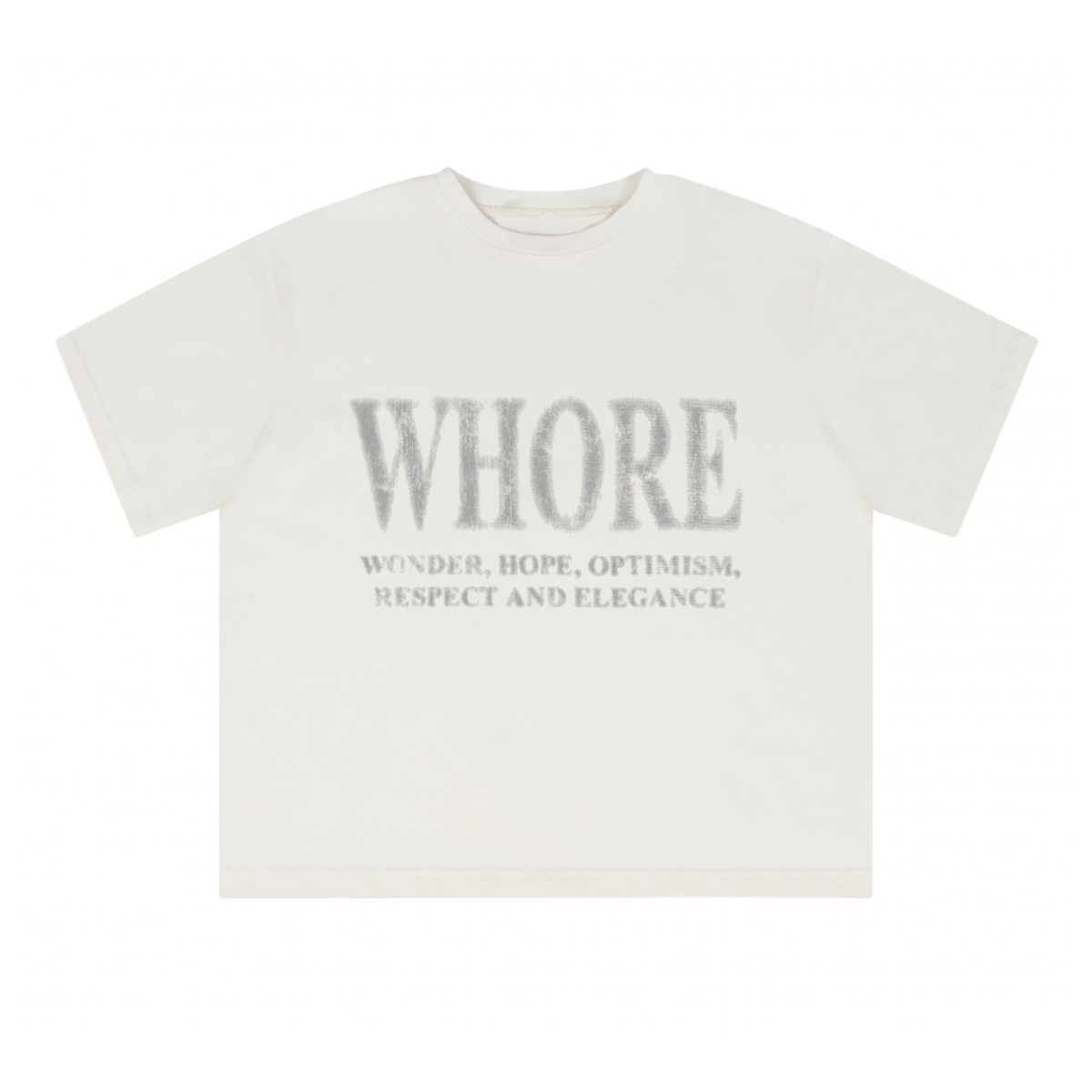 WHORE TEE OFF-WHITE