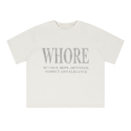 WHORE TEE OFF-WHITE