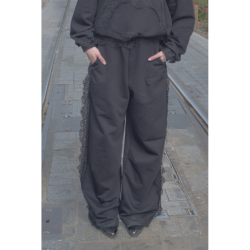 LACE SWEATPANTS BLACK