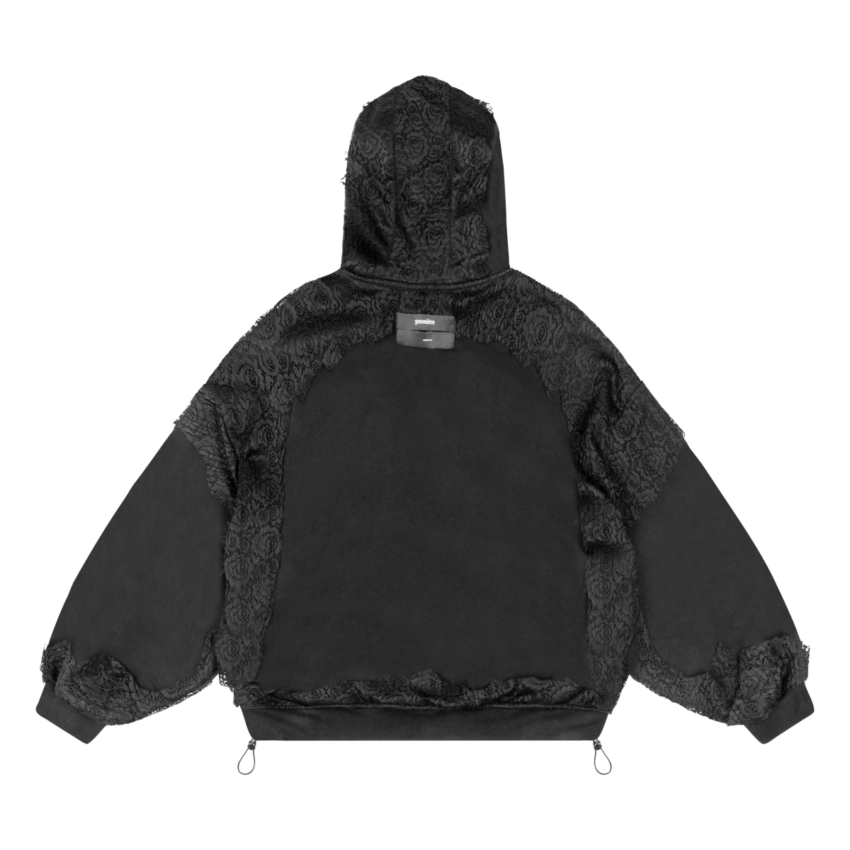 LACE HOODIE BLACK
