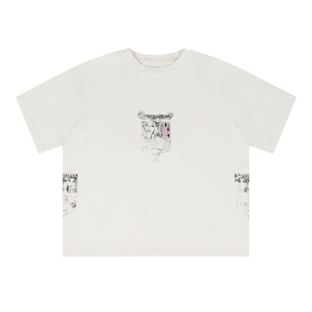 GIRL AND GUN TEE OFF-WHITE