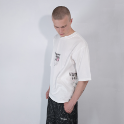 GIRL AND GUN TEE OFF-WHITE