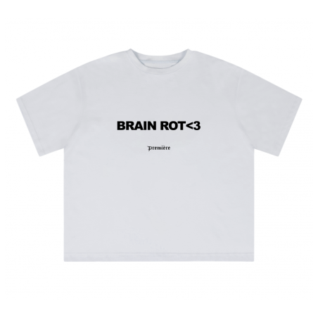 BRAIN ROT TEE OFF-WHITE