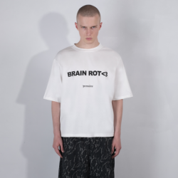 BRAIN ROT TEE OFF-WHITE