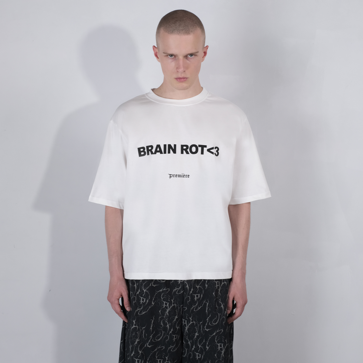BRAIN ROT TEE OFF-WHITE