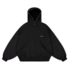 WIDE CUT BASIC HOODIE BLACK