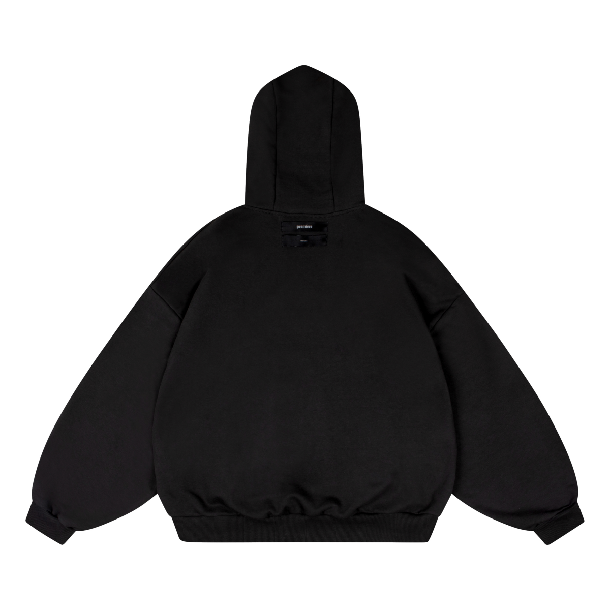 WIDE CUT BASIC HOODIE BLACK