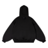 WIDE CUT BASIC ZIP HOODIE BLACK