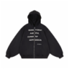 DEPRESSION ZIP HOODIE BLACK