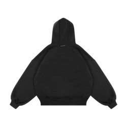 DEPRESSION ZIP HOODIE BLACK
