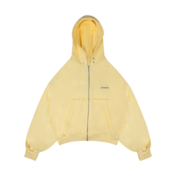 LOGO ZIP HOODIE BUTTER YELLOW