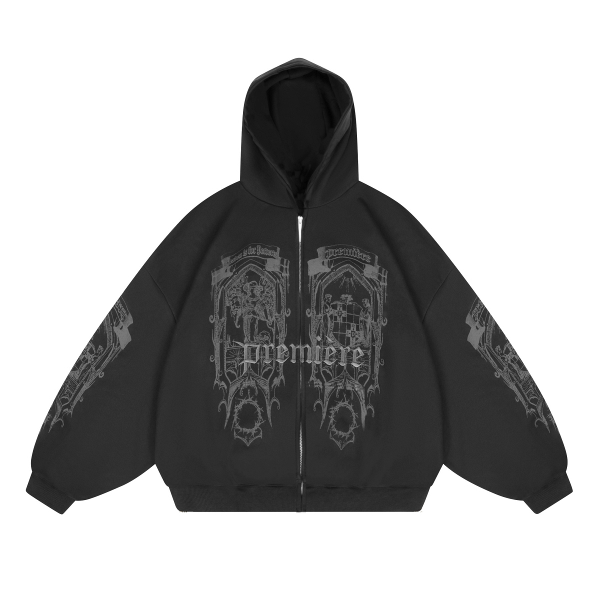 ANGEL ZIP HOODIE BLACK