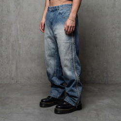 STRIPE JEANS REGULAR FIT