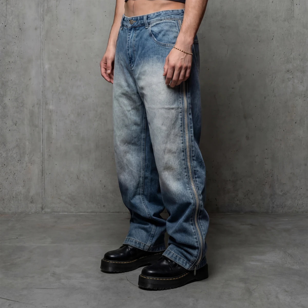 STRIPE JEANS REGULAR FIT