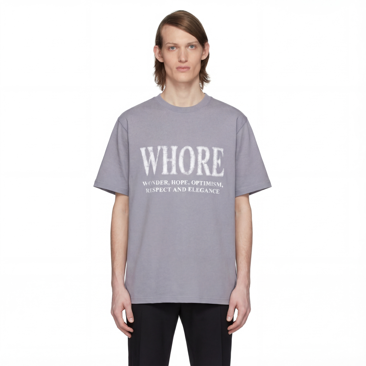 WHORE TEE GREY