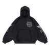 BAT 600GSM ZIP HOODIE BLACK