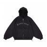 SPARKLE ZIP HOODIE BLACK