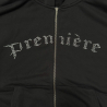 SPARKLE ZIP HOODIE BLACK