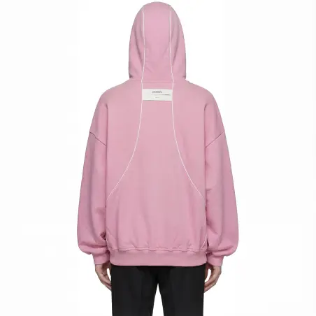 HELIX ZIP HOODIE BABY PINK