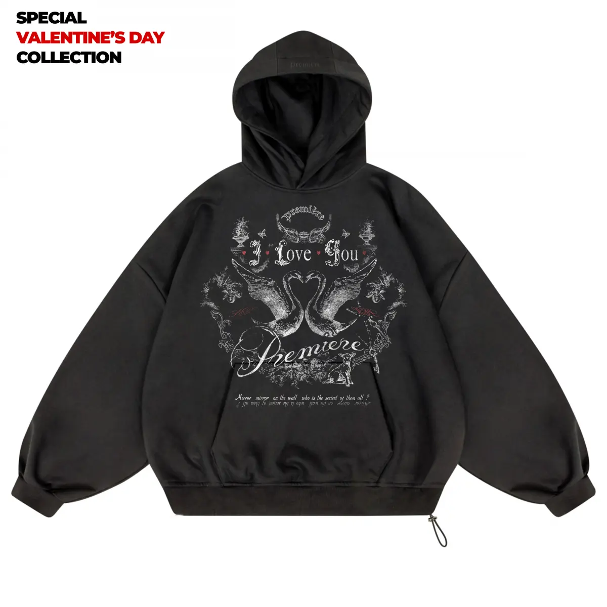 VALENTINES LIMITED HOODIE BLACK
