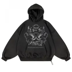 LOVE YOU HOODIE BLACK